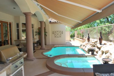 Retractable Awning Patio over Pool / Spa