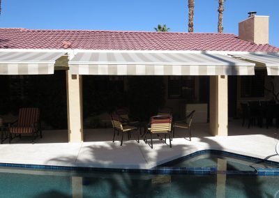 Palm Springs Striped Retractable Awnings