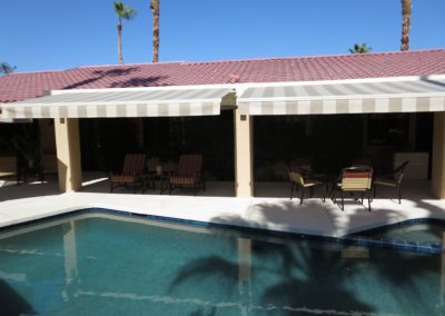 Palm Springs Striped Retractable Awnings